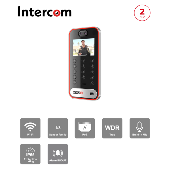 Vidéophone IP 2MP Extérieur IR RFID | Reconnaissance Faciale Maroc