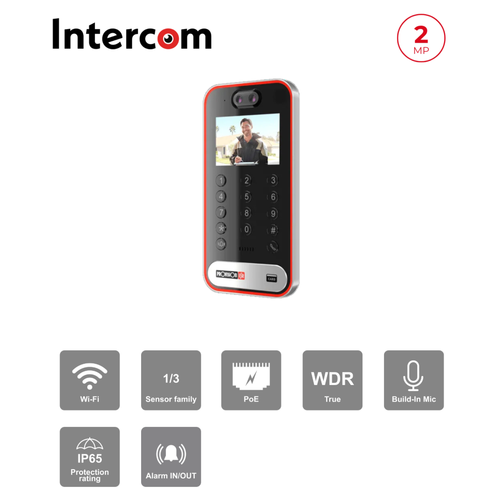Vidéophone IP 2MP Extérieur IR RFID | Reconnaissance Faciale Maroc