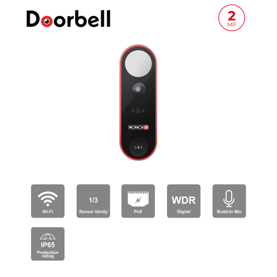 Sonnette Vidéo IP 2MP Wi-Fi PoE | IR LED Blanche Maroc