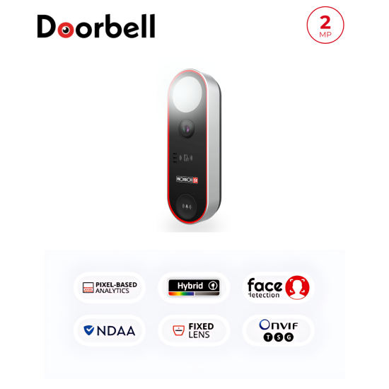 Sonnette Vidéo IP 2MP Wi-Fi PoE | IR LED Blanche Maroc