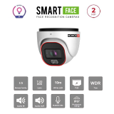 Caméra IP 2MP Varifocale Motorisée avec Reconnaissance Faciale – Dôme Maroc