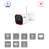 Caméra Bullet WiFi 4MP – Objectif Fixe IR 20m | Sécurité Sans Fil Maroc