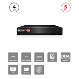 NVR 4 Channels PoE 5MP 6To HDMI VGA | NDAA Maroc