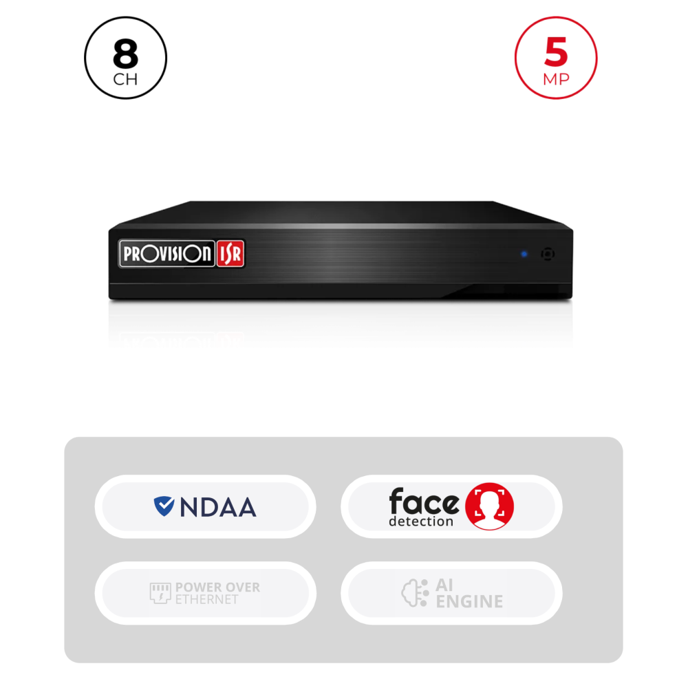 NVR 8 Channels 5MP 6To HDMI VGA | NDAA Maroc
