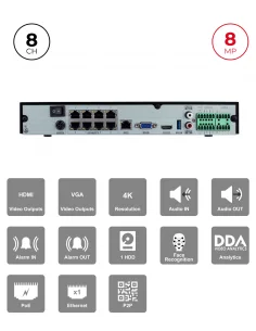 NVR 8CH 8MP PoE avec... 2