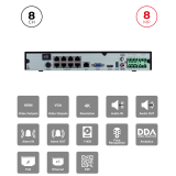 NVR 8CH 8MP PoE avec Alarme & Reconnaissance Faciale