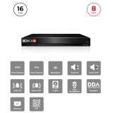 NVR 16CH 8MP avec Reconnaissance Faciale & Alarmes