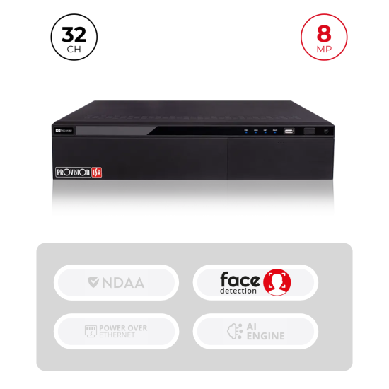 NVR 32 Channels 8MP RAID Reconnaissance Faciale | 2U Maroc