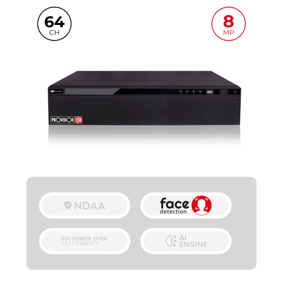 NVR 64 Channels 8MP RAID HDMI 4K | 2U Maroc
