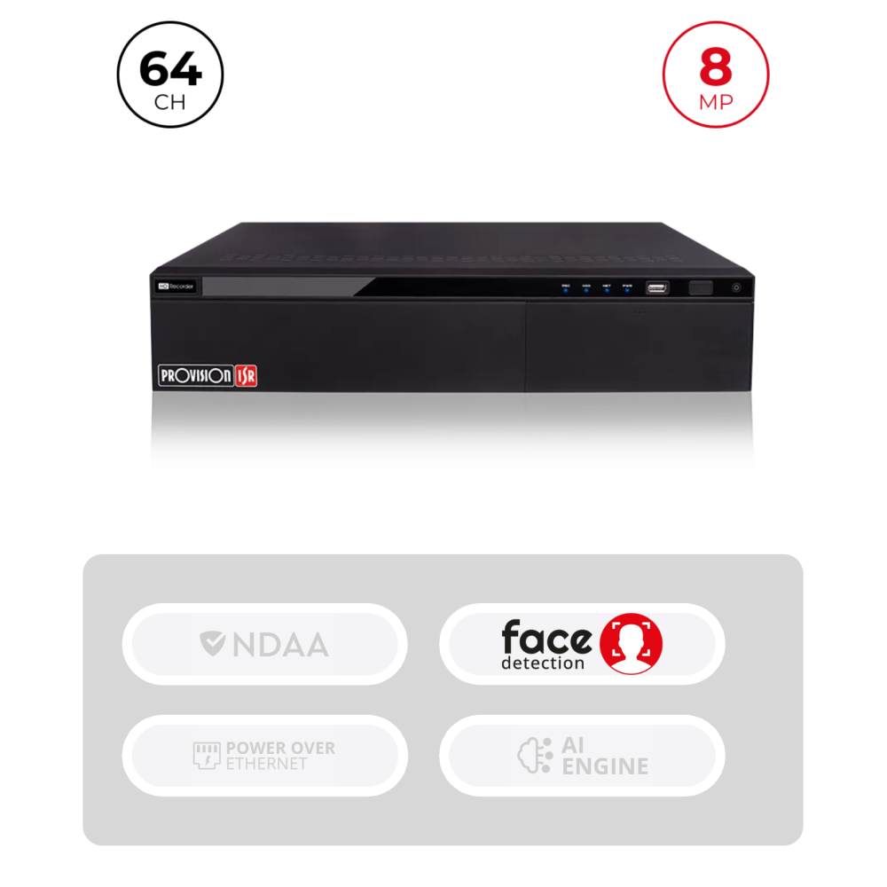 NVR 64 Channels 8MP RAID HDMI 4K | 2U Maroc