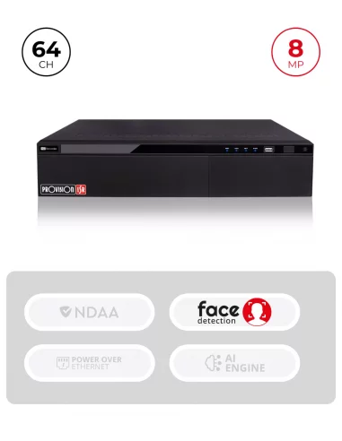 NVR 64CH 8MP avec RAID, Alarmes et...