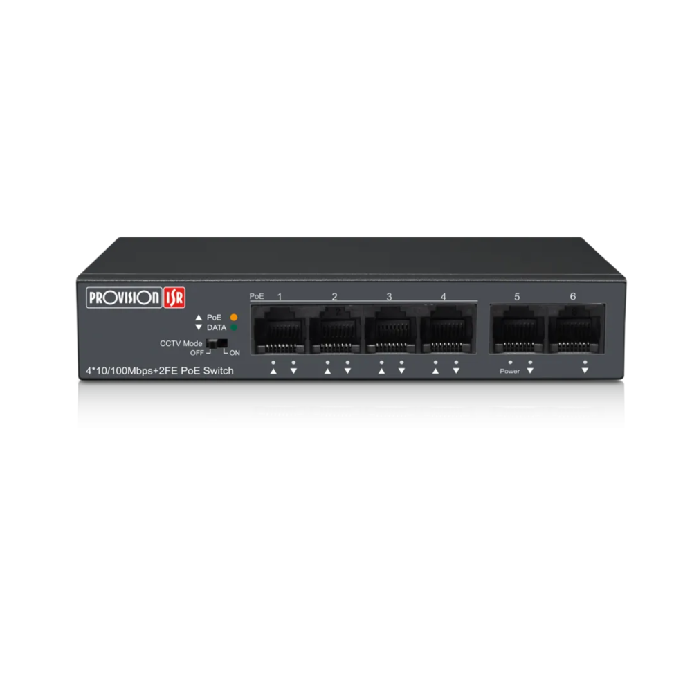 Switch PoE 4 Ports 60W Mode CCTV 250m | 10/100 Maroc