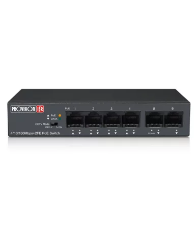 Switch PoE 4 Ports + 2 Uplink