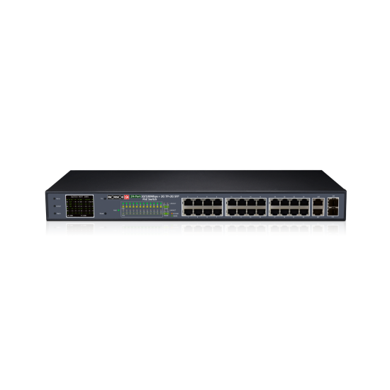 Switch PoE 24 Ports 10/100Mbps avec Uplink Gigabit et SFP – 370W |Switch Maroc