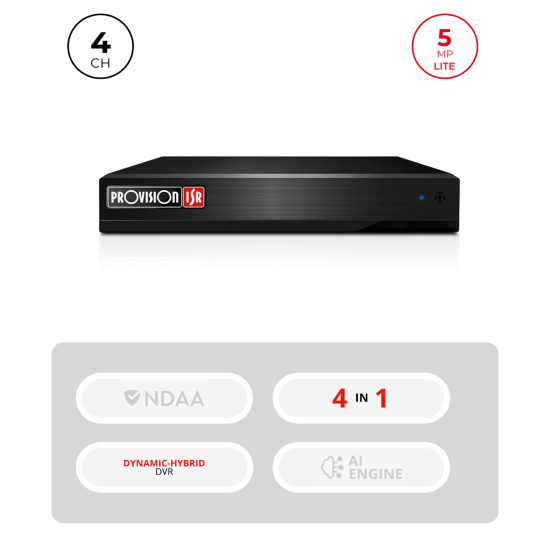 DVR Hybride 4+2 Channels 5MP HDMI VGA | Maroc
