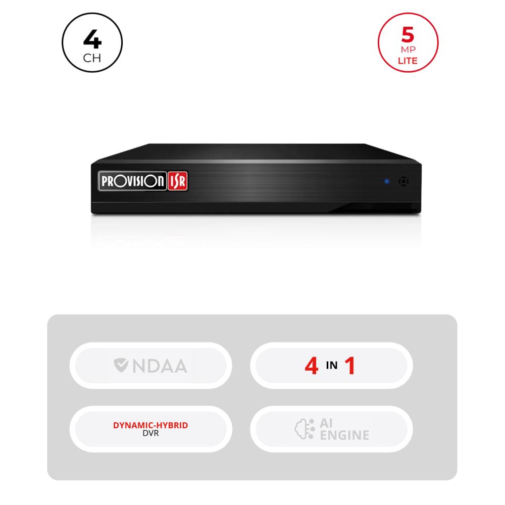 DVR Hybride 4+2 Channels 5MP HDMI VGA | Maroc