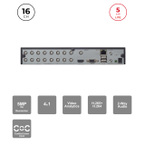 DVR Hybride 16CH+8CH IP 5MP HDMI VGA Audio – Provision ISR