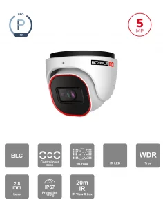 Caméra analogique dôme 5MP... 2