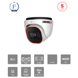 Caméra dôme 5MP analogique IR 20m – Objectif fixe