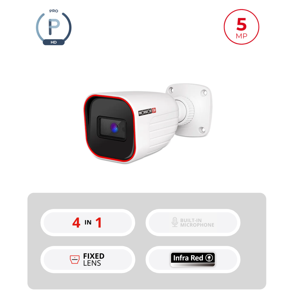 Caméra bullet 5MP analogique IR 20m – Objectif fixe