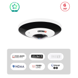 Caméra IP 6MP Fisheye 360° IR 15m Objectif 1.65mm | DDA WDR 120dB Maroc