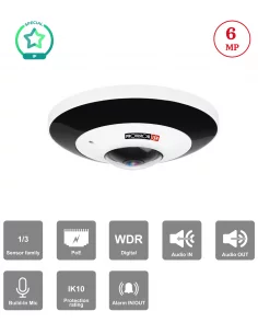 Caméra IP Fisheye 6MP 360°... 2