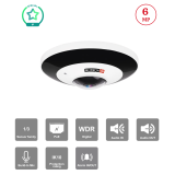 Caméra IP 6MP Fisheye 360° IR 15m Objectif 1.65mm | DDA WDR 120dB Maroc
