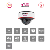Caméra IP 4MP PoE Anti-Vandale – IR 20m, Objectif 2.8mm – Série E-Sight