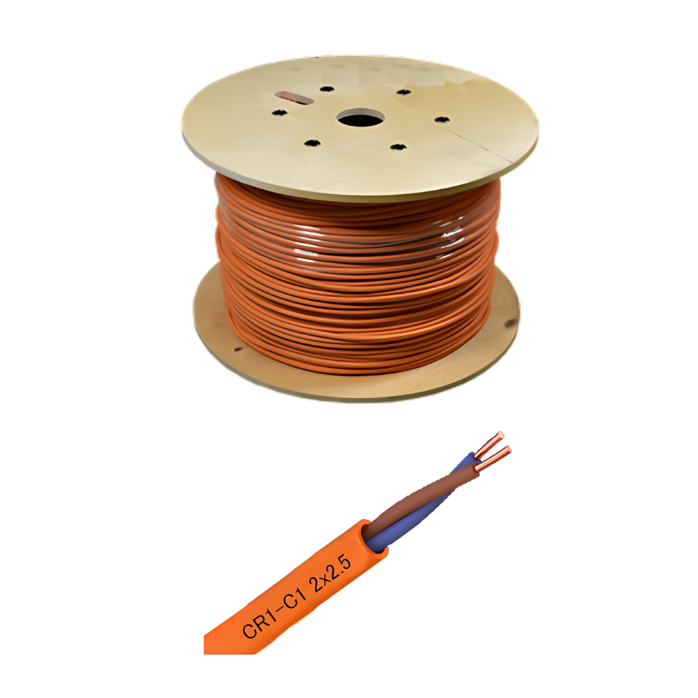 Câble Anti-Feu CR1-C1 2x2.5 mm² | Sécurité Incendie Maroc