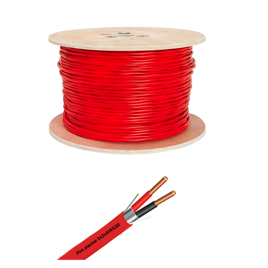 Câble Incendie SYT C2 1x2xAWG20 Rouge | Alarme Maroc