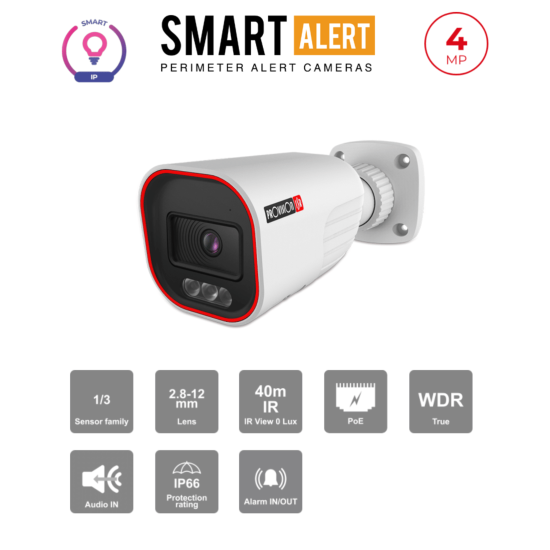 Caméra Bullet IP 4MP Active Deterrence IR 40m Objectif 2.8-12mm | WDR 120dB Maroc