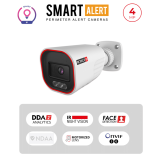 Caméra IP 4MP Smart-Sight Bullet – PoE, Dissuasion Active, Lentille Motorisée | Maroc