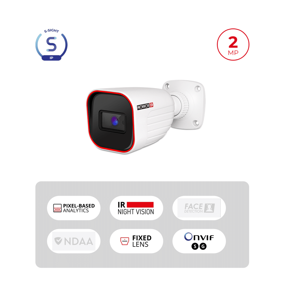 Caméra Bullet 2MP PoE IR 40m Varifocale – Série S-Sight Maroc