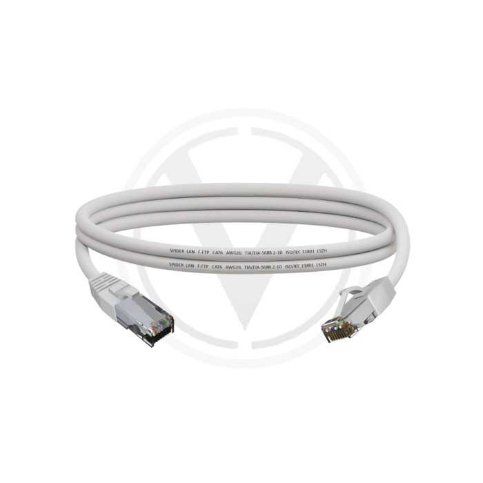 %Cordon de brassage gris F-FTP CAT6 AWG26 LSZH 5m%