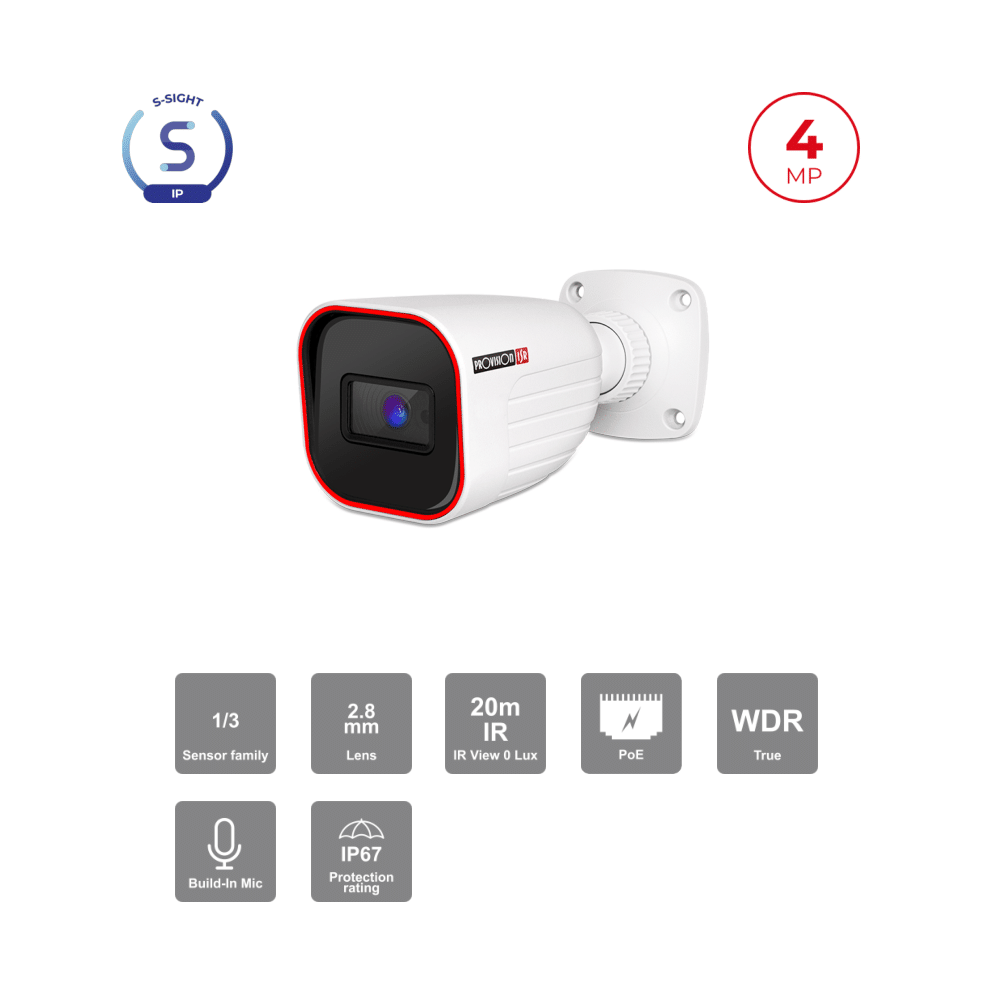 Caméra IP 4MP Bullet IR 20m | WDR 120dB Vidéosurveillance Maroc