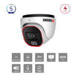 Caméra Dôme IP 4MP PoE Rainbow – LED Blanche Couleur Nuit | S-Sight Maroc