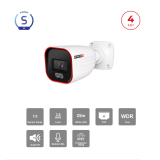 Caméra Bullet IP 4MP PoE Rainbow – LED Blanche, Vision Couleur Nuit | S-Sight Maroc
