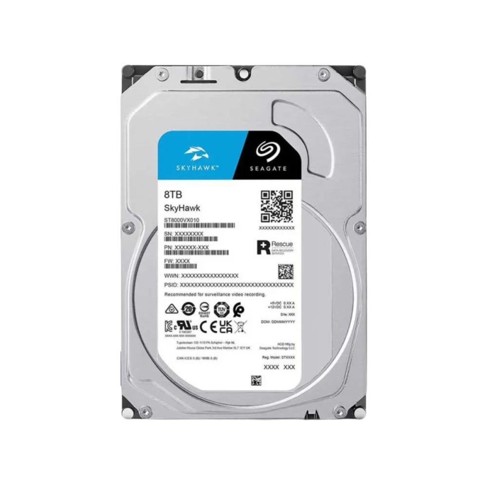 Disque Dur 8 To Surveillance SATA 3.5" | Optimisé NVR DVR 24/7 Maroc
