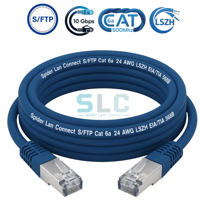 Cordon de Brassage CAT6A S/FTP 24AWG LSZH | 10 Gigabit RJ45 Maroc