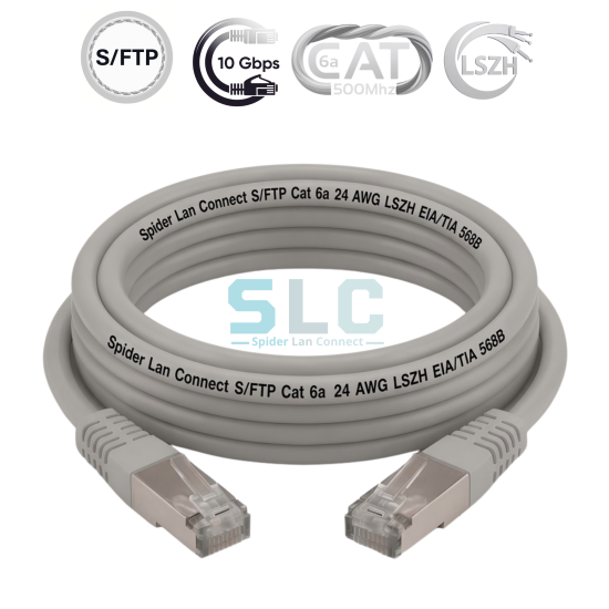 Cordon de Brassage CAT6A S/FTP 24AWG LSZH | 10 Gigabit RJ45 Maroc