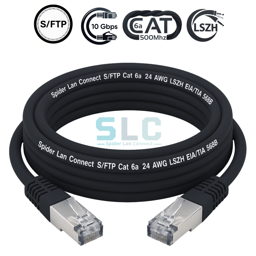 Cordon de Brassage CAT6A S/FTP 24AWG LSZH | 10 Gigabit RJ45 Maroc