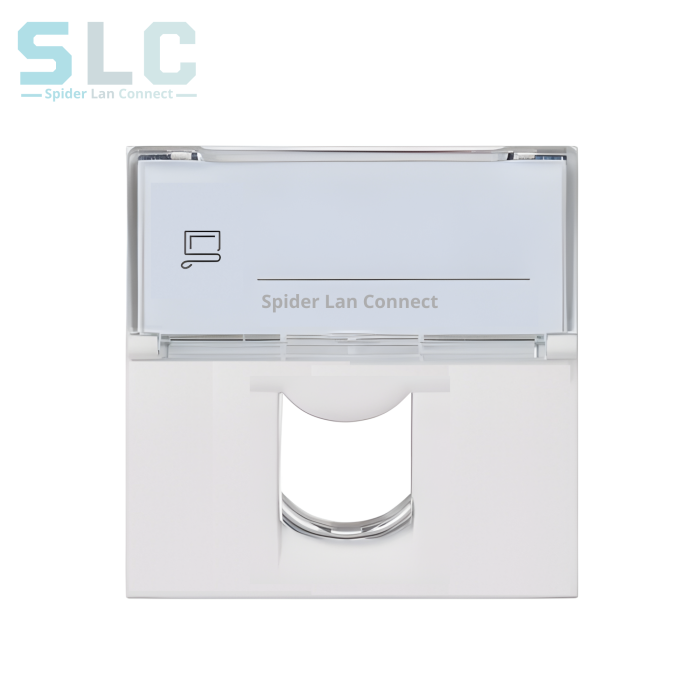 Plastron 45x45 mm RJ45 CAT6 CAT6A | ABS Blanc Maroc