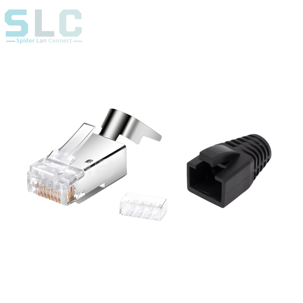 Plug RJ45 Mâle CAT6A Blindé avec Botte | 10 Gigabit Maroc