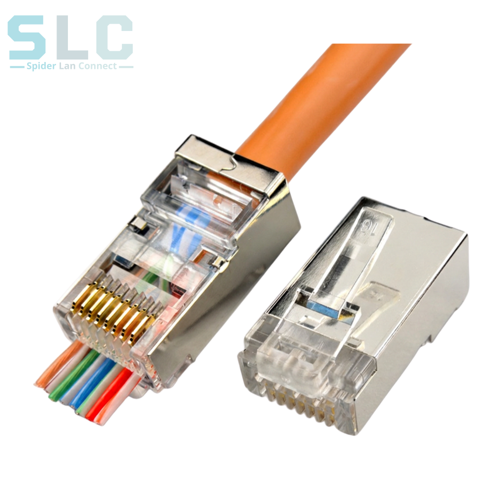 Plug RJ45 Mâle CAT6 Blindé avec Botte | 1 Gigabit Maroc
