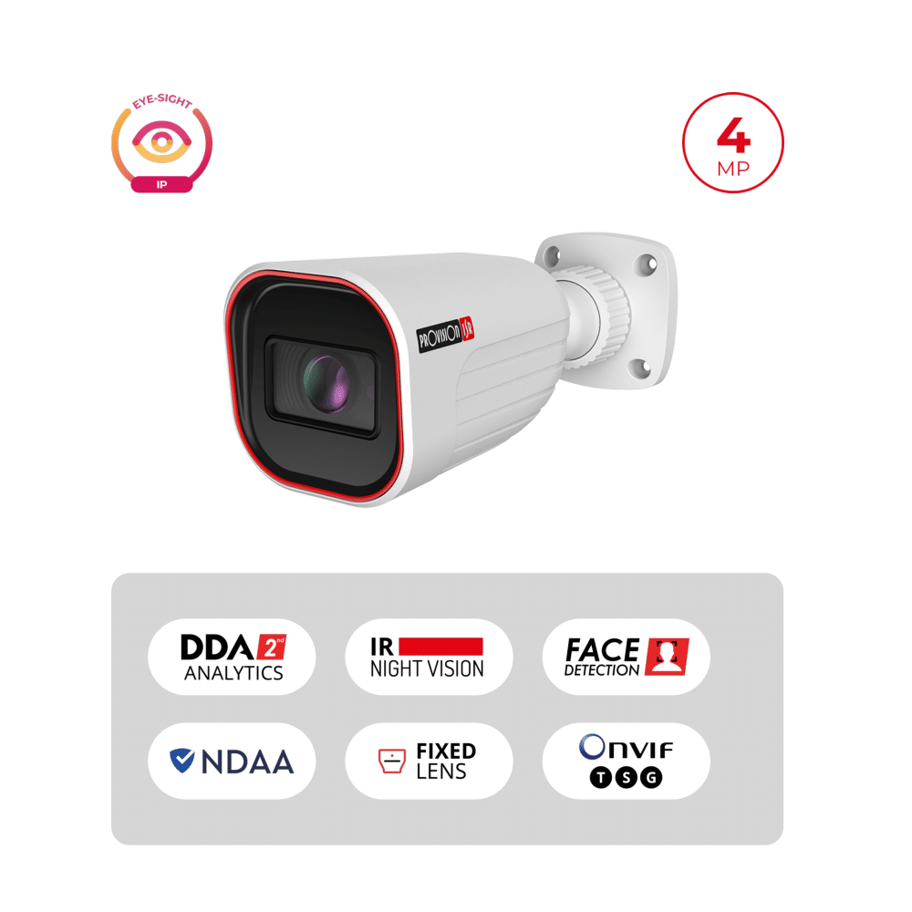 Caméra Bullet IP 4MP PoE IR 40m Objectif 3.6mm | H.265 WDR 120dB Maroc