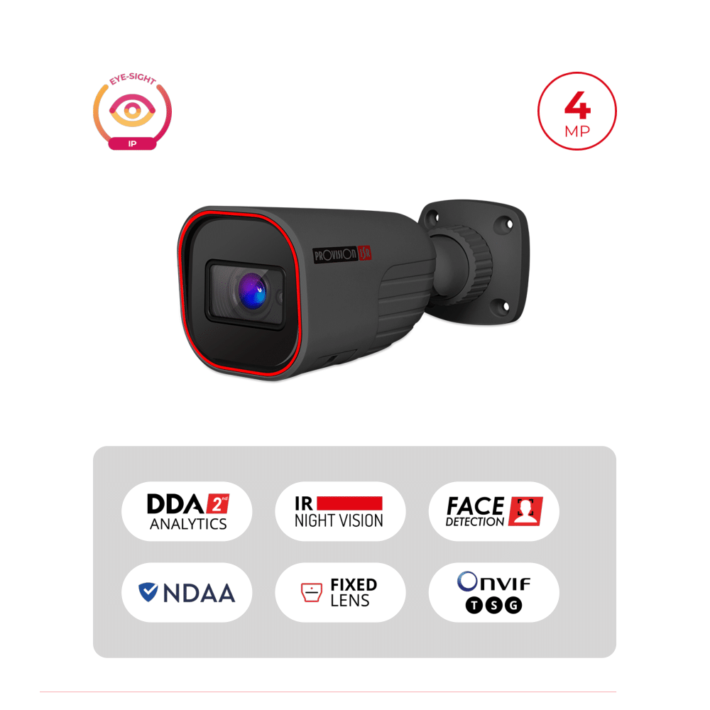 Caméra Bullet IP 4MP PoE IR 40m Objectif 3.6mm | H.265 WDR 120dB Maroc