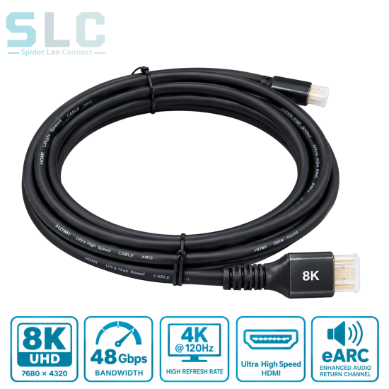 Câble HDMI 2.1 48 Gbps 8K / 4K 120Hz | 0,5m à 10m Maroc