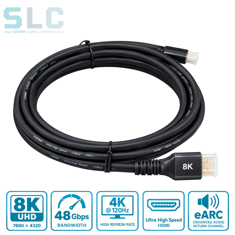 Câble HDMI 2.1 48 Gbps 8K / 4K 120Hz | 0,5m à 10m Maroc