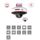 Caméra Mini Dome IP 4MP PoE – Eye-Sight, IR 10m, 2.8mm, H.265