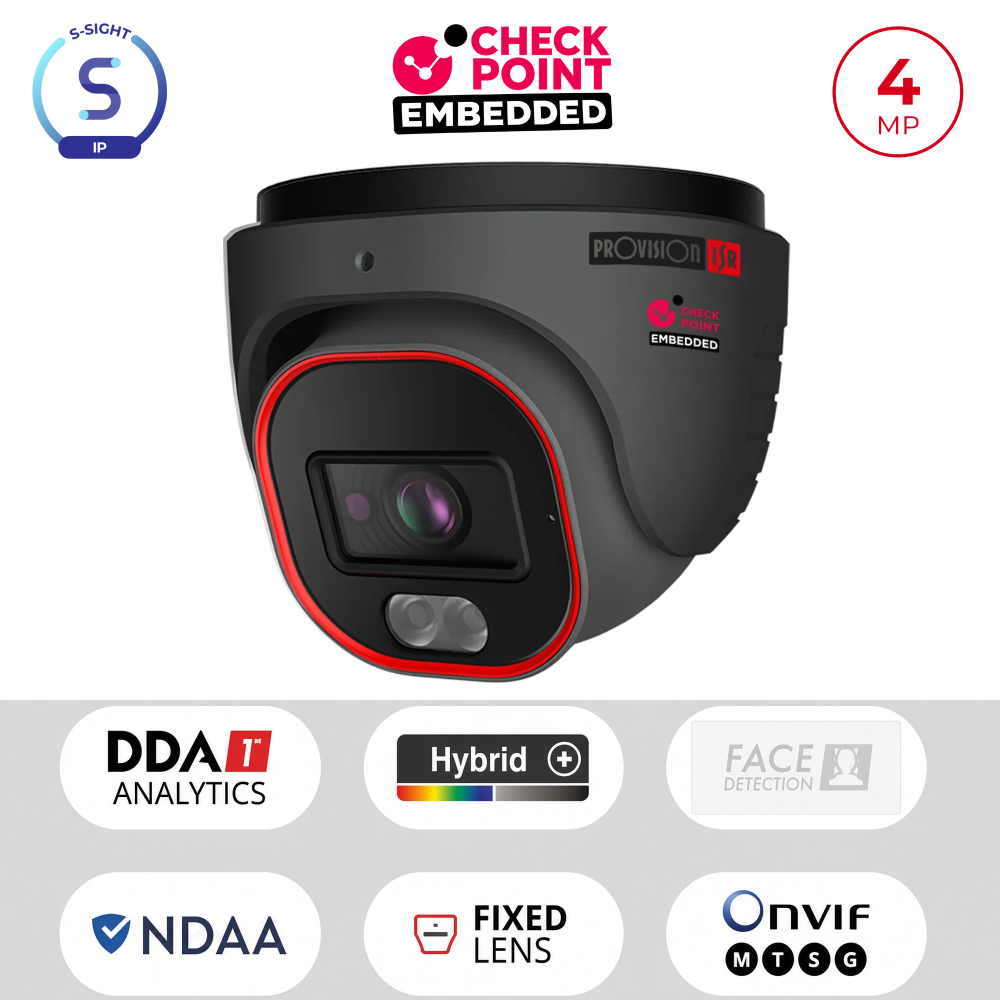 Caméra Dôme 4MP PoE ONVIF LED Hybride 20m DDA1 | Maroc